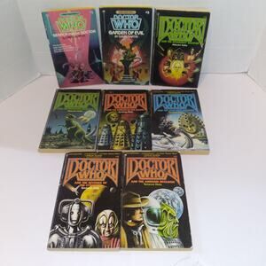 Doctor Who Vintage Paperback Lot of 8 from the 70s and 80s